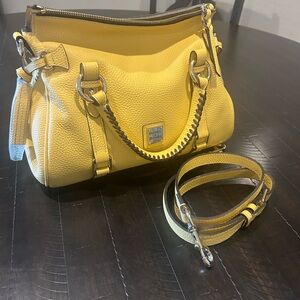 Dooney & Bourke Pebbled Yellow Satchel